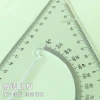 Foreign trade creative hard straight ruler, triangular protractor, English number template, I-shaped ruler stationery set can be customized details Picture